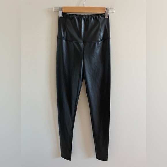 Aritzia Wilfred Free Daria Pant Black Vegan Leather Legging 32" Size Small Tall - Picture 2 of 6